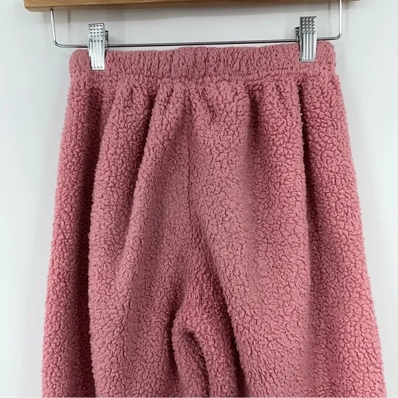 Lola and the Boys 8 Bright Smiley Patch Fuzzy 0135 pants pink girl Sherpa - Picture 8 of 13